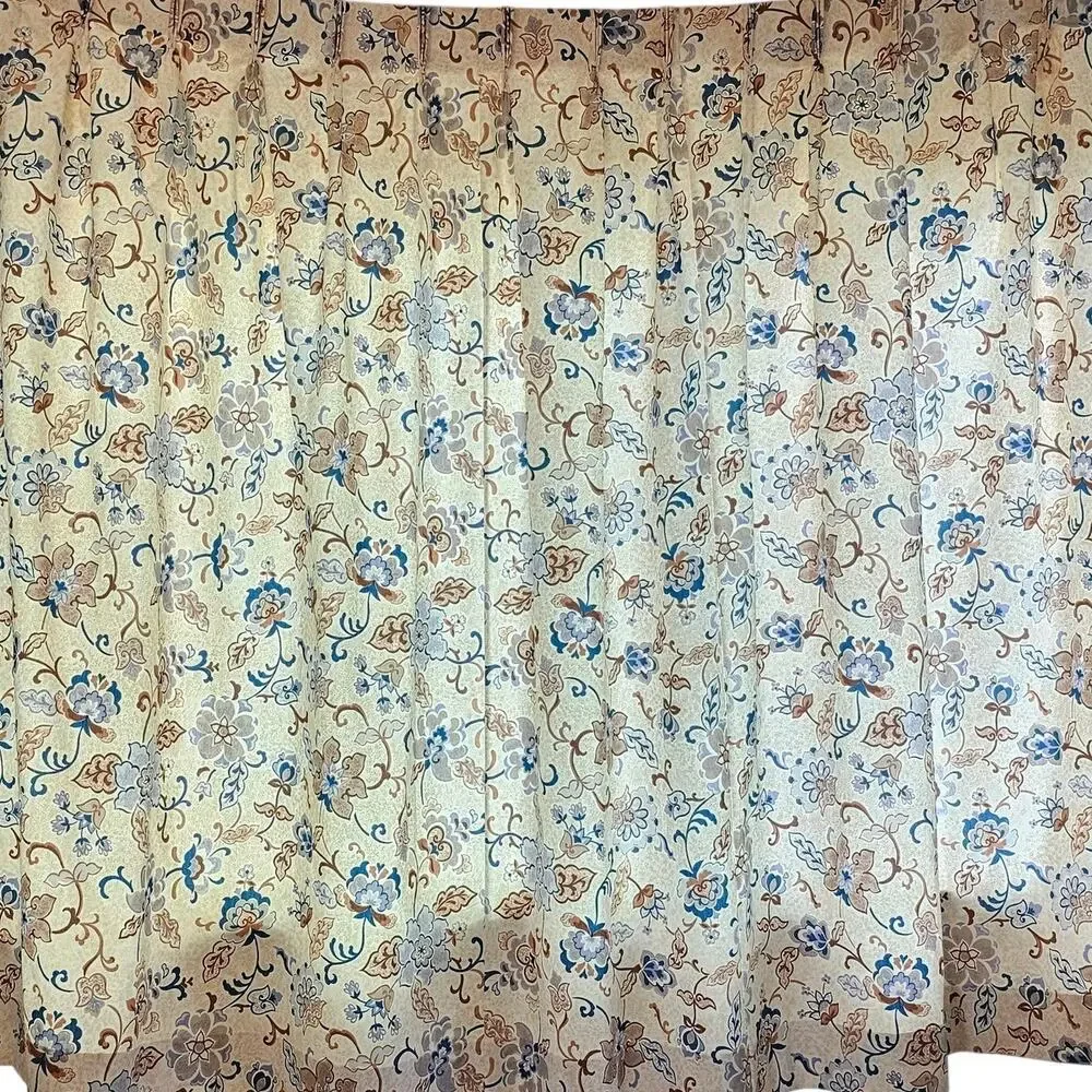 Floral Drapery Panels Pair 64x63